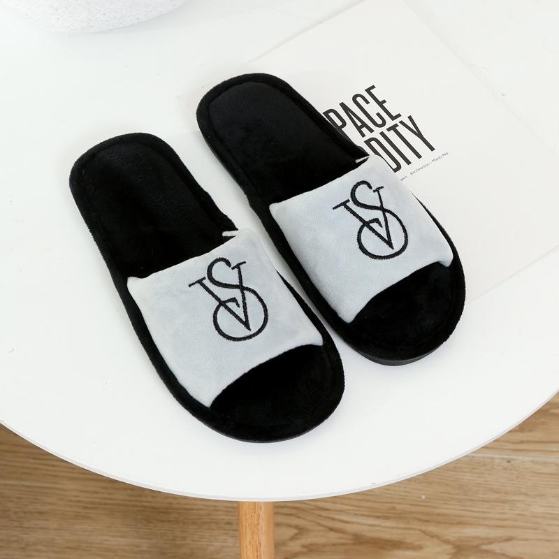 Podzim a zima Nový pár Domácí Podlaha Bavlněné pantofle Pánské domácí Protiskluzové rozepínání Nadýchané pantofle Dámské