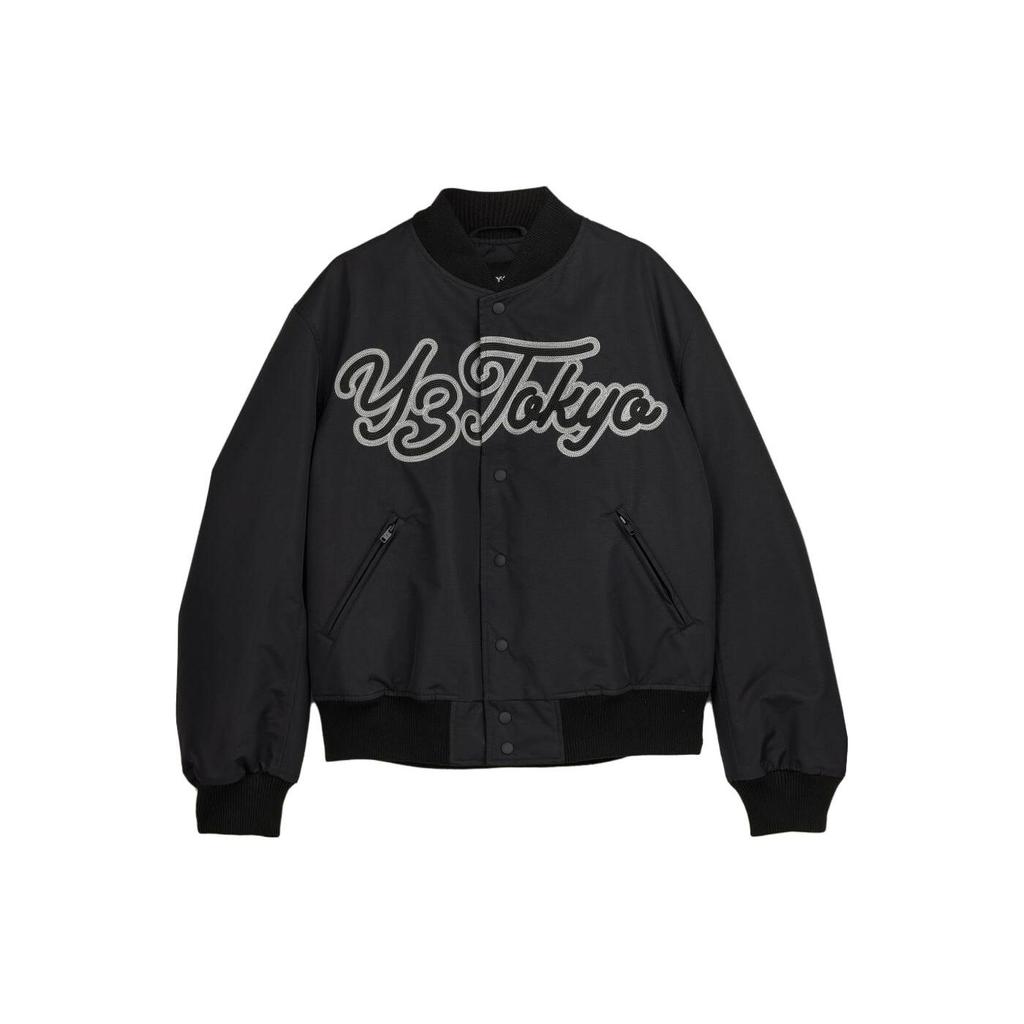 Y-3 Letter Stand Collar Zip Long Sleeve Jacket Unisex Jacket Black IQ2142