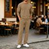 Men's Versatile 2 Piece Sweatsuit with Hooded Sweatshirt and Sweatpants for Casual Wear