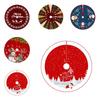 Fabric Christmas Tree Base Cover Round Shape Round Tree Skirt  Holiday Home Decor