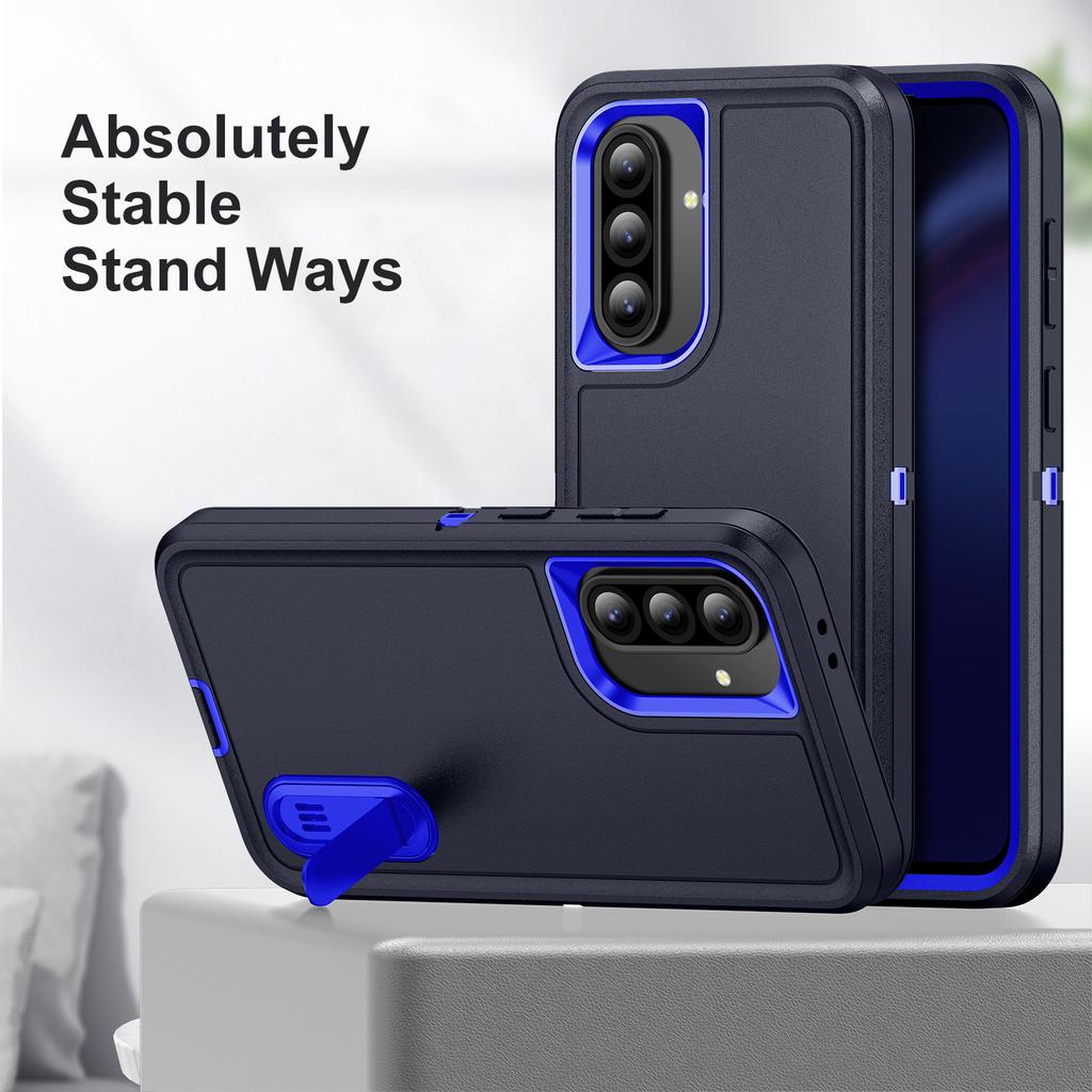 For Samsung Galaxy A56 5G/A36 5G Case Kickstand Phone Cover PC + Silicone + EVA 3-in-1 Design