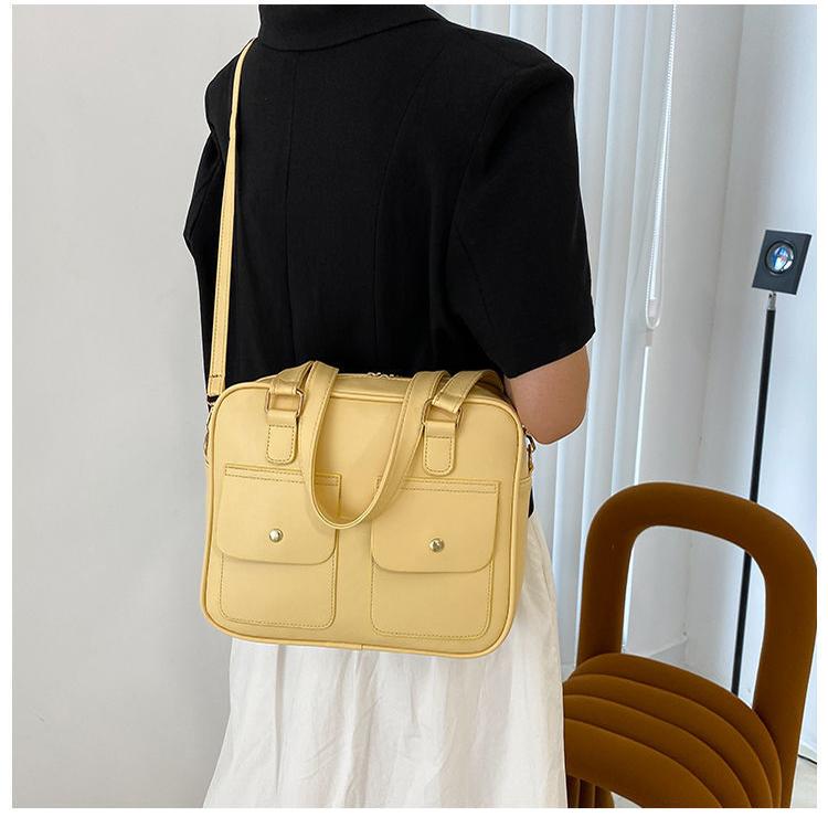 Large Capacity Women's Bag New Trendy Fashionable Style Handheld One Shoulder Commuter Bag Collent Student Classroom Bags