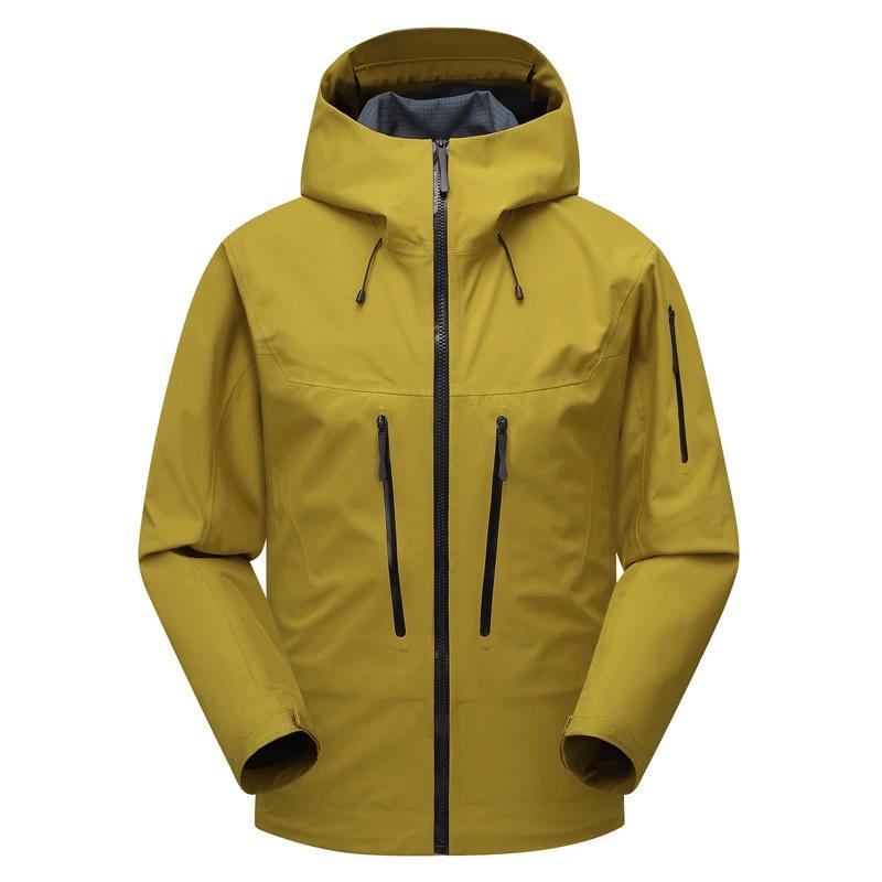 Giacca da Alpinismo Hardshell da Uomo Impermeabile Antivento con Cappuccio - Traspirante, Confortevole, Capospalla Casual da Esterno per Autunno/Inverno