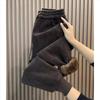 Autumn Winter Corduroy Velvet Padded Pants Women Loose Elastic Waist Harem Pants Fashion High Waist Casual Pants Female