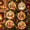 Materiale Acrilico Decorazione Natalizia da Appendere Design Trasparente Ciondolo Babbo Natale Decorazione per la Casa