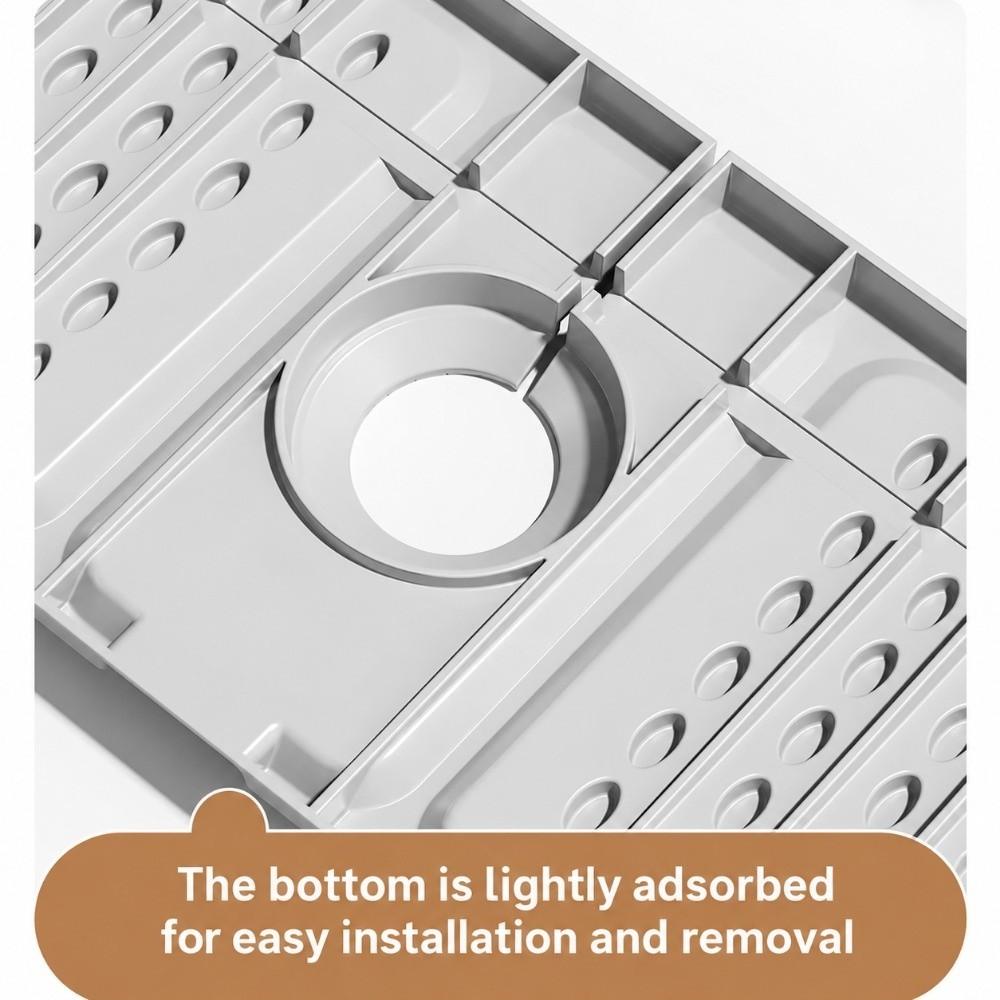 Non-Slip Sink Splash Guard Foldable Draining Pad Multi-Functional Splash-Proof Mat Bathroom