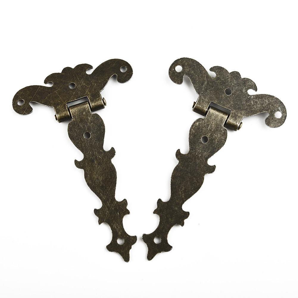 Part Hinges Accessory Zinc Alloy Antique Box Butt Practical Replace Retro Set Tool 11.30x6.90x0.50cm Vintage Decorative
