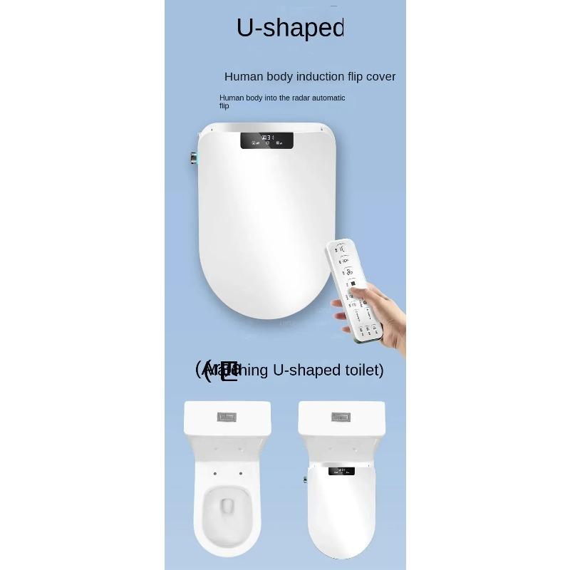 Smart Automatic Bidet Toilet Seat with Heating Function - Universal Fit for U-Shaped & D-Shaped Toilets