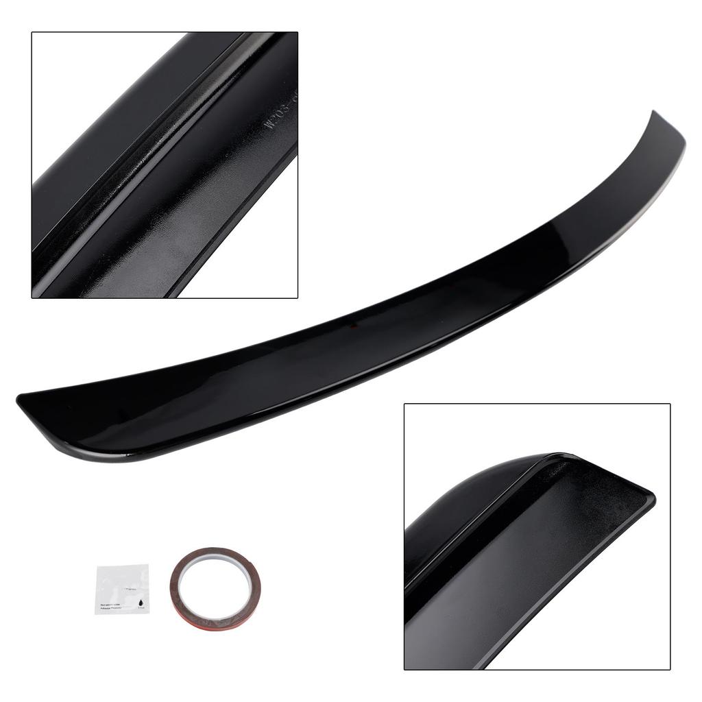 Gloss Black Rear Spoiler Compatible for Mercedes Benz C-Class W203 01-07 Sedan AMG Style