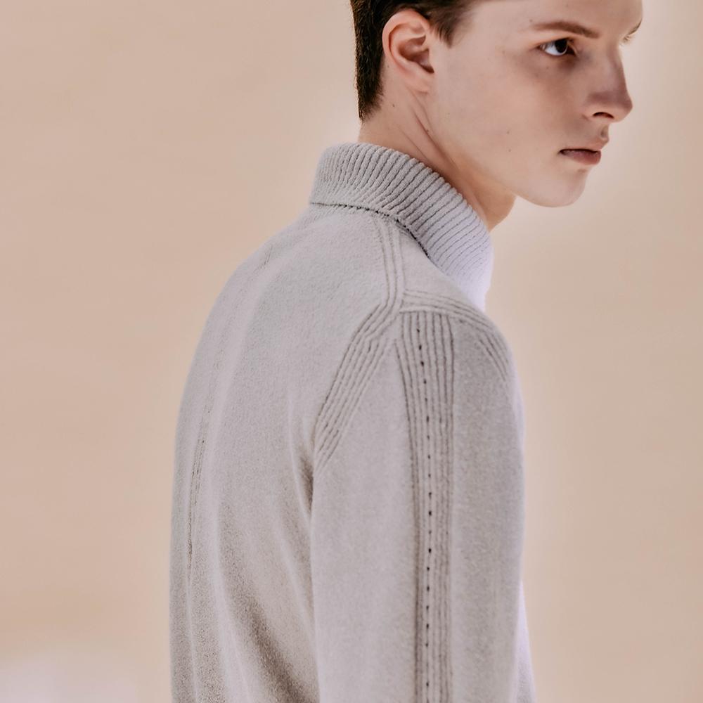 EDWARDMAX Boucle Summer Cotton Collar Knit