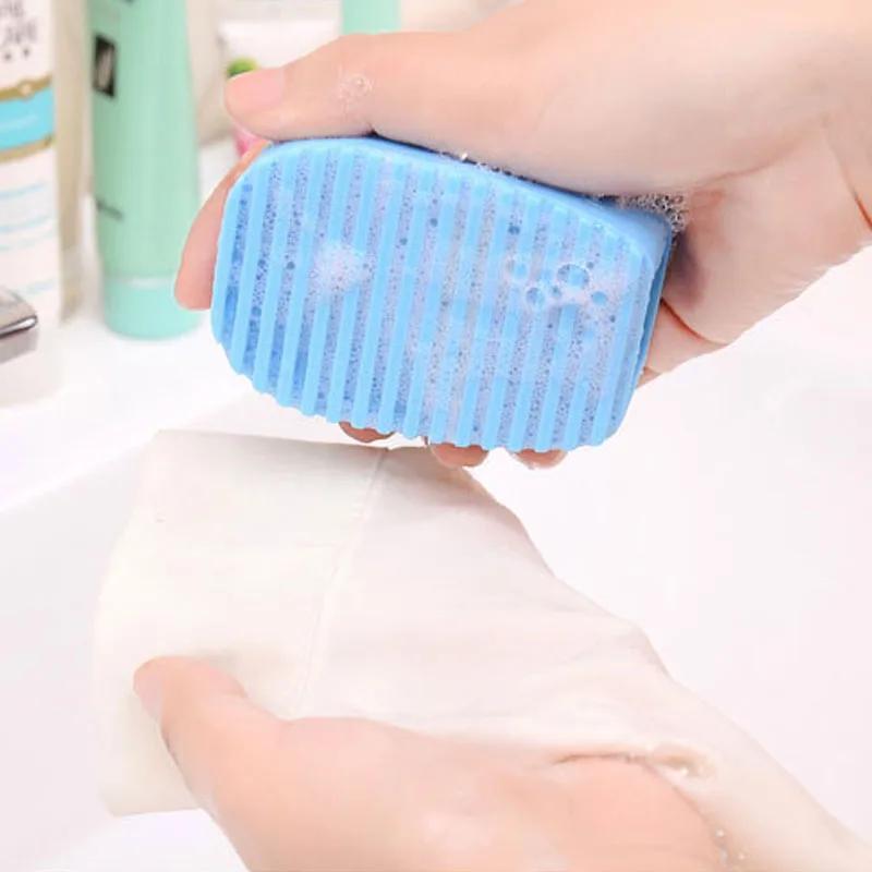 Candy-colored Hand-held Silicone Washboard Mini Washboard Cleaning Brush Non-slip Bathroom Laundry Tool Washing Machine Portable