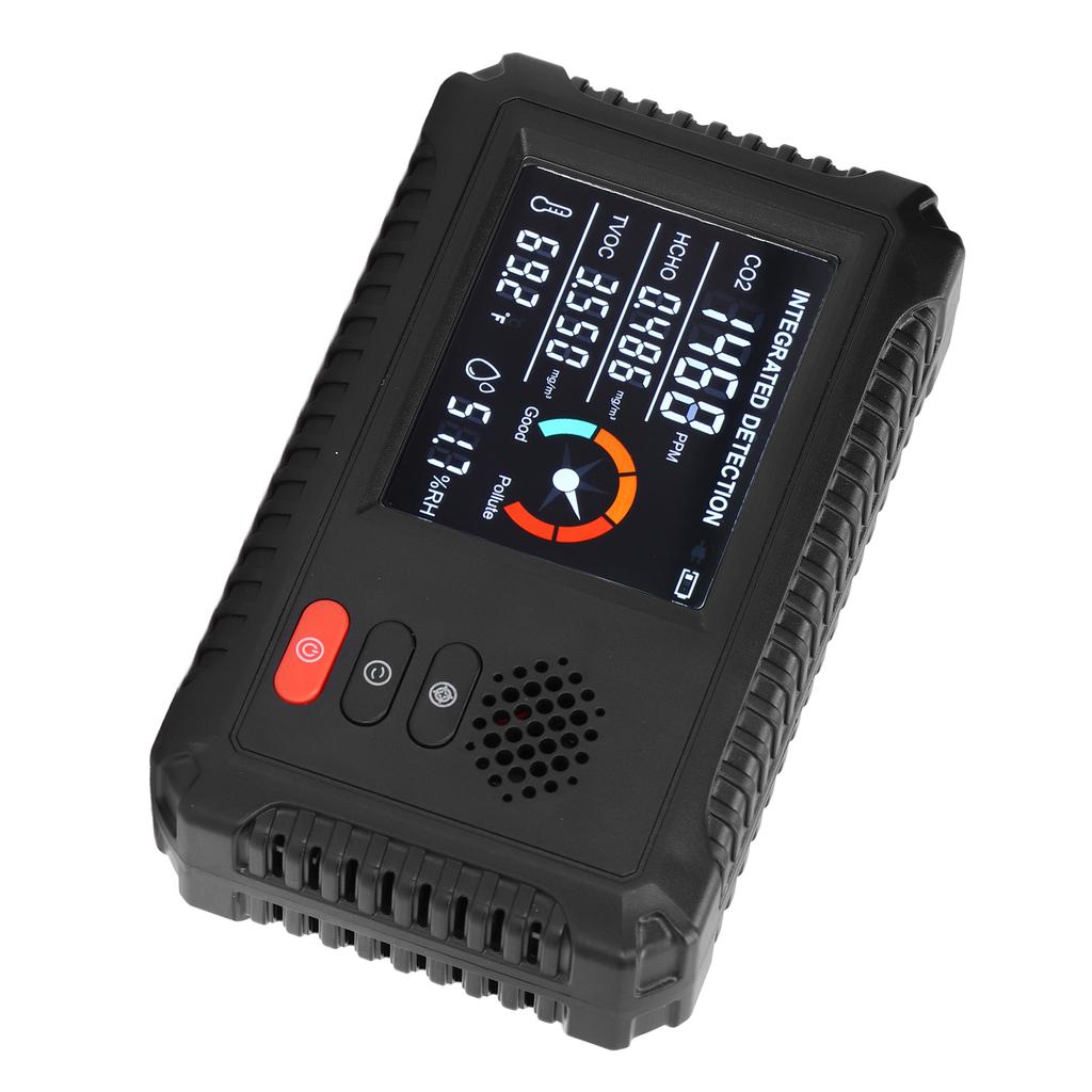 Air Quality Detector 5 in 1 Real Time Environmental Assessment Monitor for HCHO TVOC CO2