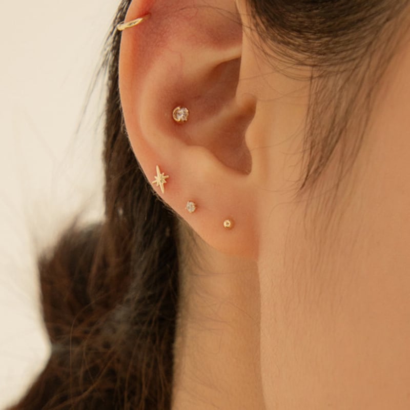 LUNNE 14k Stella Piercing (14k Gold) #LFPI22