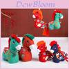 Year Of The Horse Lucky Plush Toy Animal Figure With Embroidery And Bell For Holiday Gifts