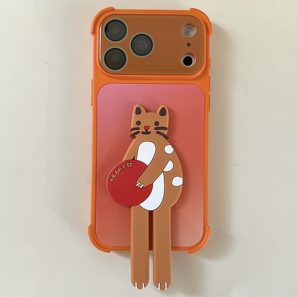The New Animal Long Foot Bracket Is Suitable for iPhone18Pro Mobile Phone Case, All-inclusive Apple 17 Four-corner Anti-drop Case.