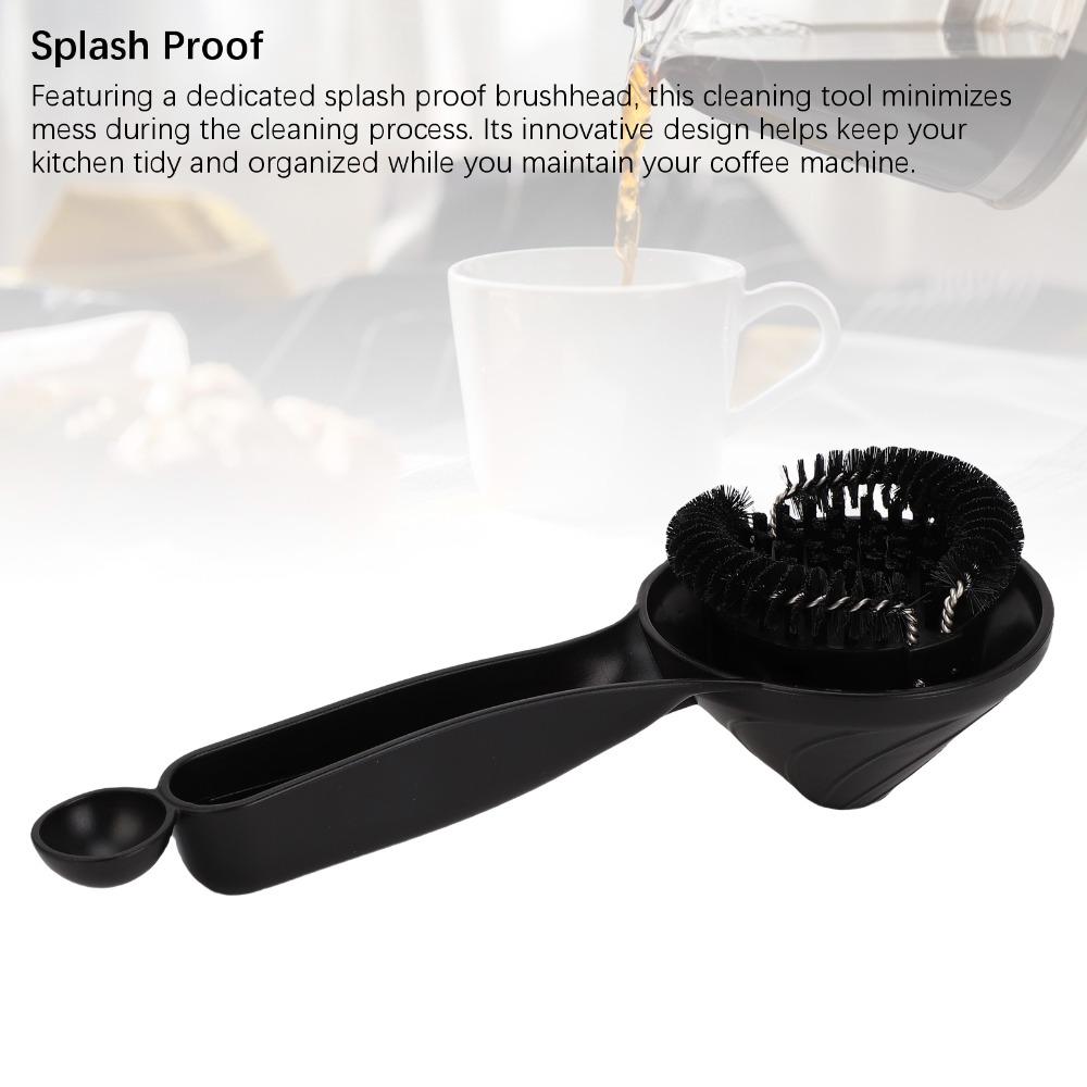 Curved Head Coffee Machine Cleaning Brush Nylon Bristle Nylon Bristle Brush  For Grouphead Washing