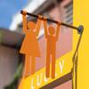 Wall-Mounted Toilet Sign Rustproof Bathroom Indicator Plate Bathroom Door Sign  Restaurant WC