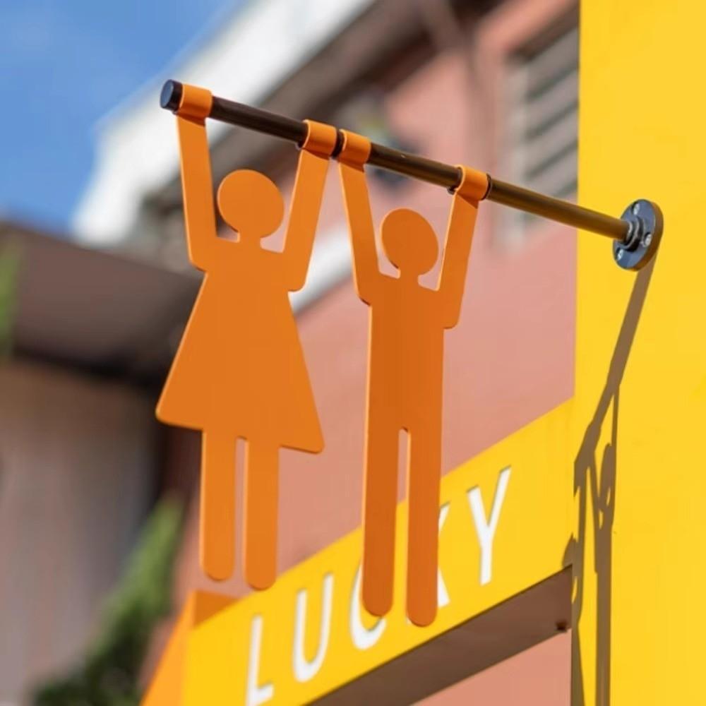 Wall-Mounted Toilet Sign Rustproof Bathroom Indicator Plate Bathroom Door Sign Restaurant WC