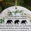 Yousheng Elephant Sisterhood Keepsake Sea Glass Art Christmas Ornament Inspirational Friendship Gift for Sisters Friends Women