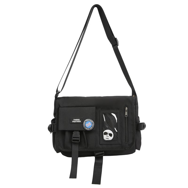 Mäns Messenger-väska Dam Axelväska Pendlar Väska Stor Kapacitet Student Klass Bokväska