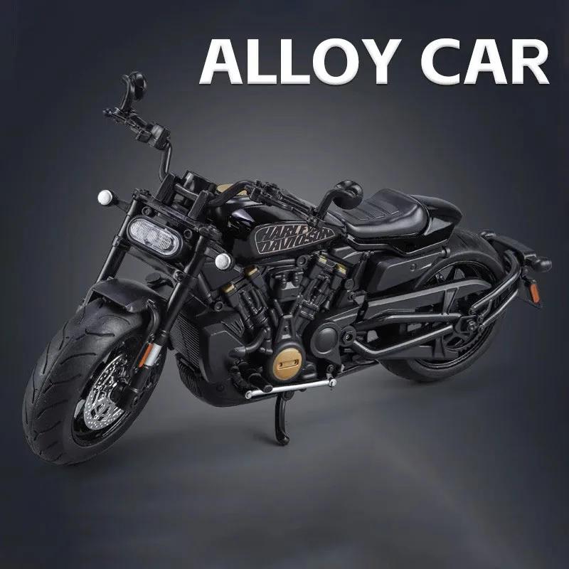 1:12 Scale Sportster S Alloy Toy Motorcycle Model Diecast Metal Shock Absorption Turning Off-road Motor Models for Boys Gifts