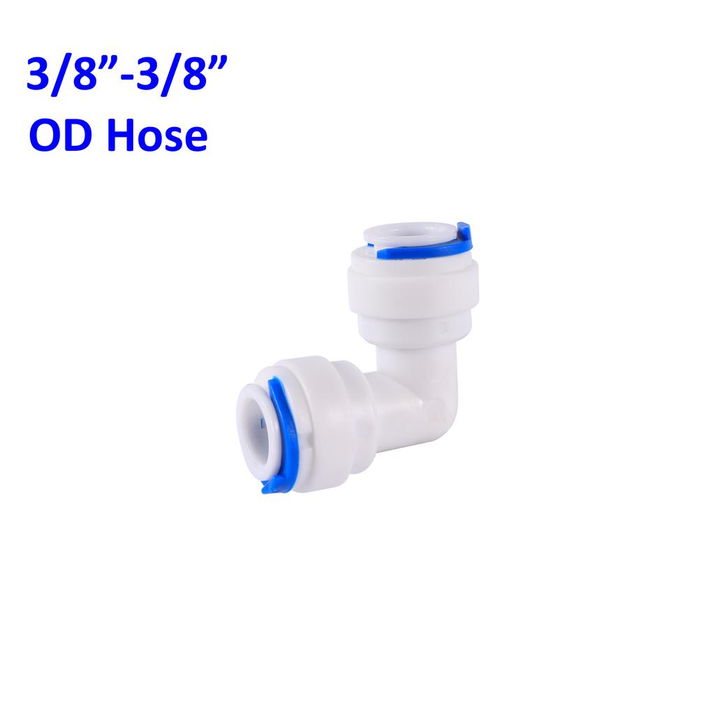 OD 1/4" 3/8" Hose Tube Connectors Reverse Osmosis Aquarium Fittings RO Water Elbow Straight Plastic Pipe Coupling Water Joints