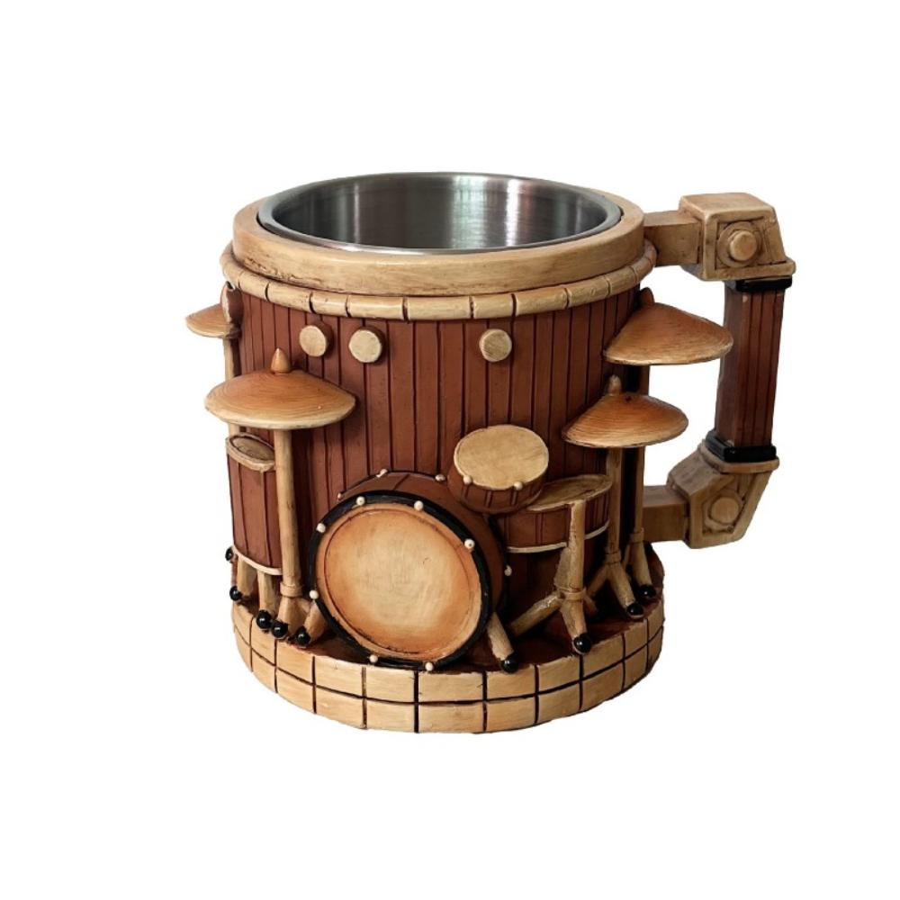 Taza de Café Instrumento Musical Adorno Acero Inoxidable Diseño Violín Artículos para Bebidas Amantes de la Música