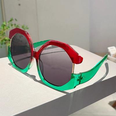 Oversize Okrągłe Okulary Przeciwsłoneczne Damskie Nowa Moda Vintage Wielokolorowe Outdoorowe Okulary Przeciwsłoneczne Markowy Design Wakacyjne Okulary