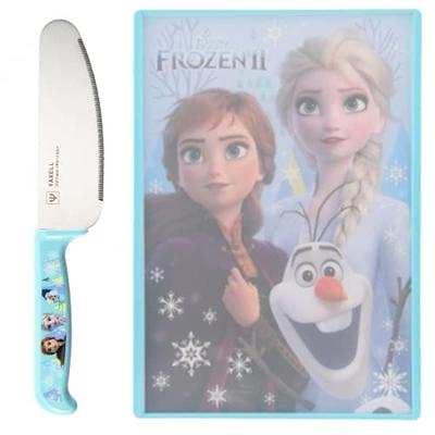 Disney Messer Schneidebrett Set S6 Kinder & (gefroren (blau))