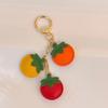 PU Leather Tomato Pendant Funny Orange Keyring Personalized Fruits Keychain  Backpack Decor