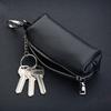 Genuine Leather Key Bag Men Women Car Key Case Cover Housekeepers Zip Keys Organizer Pouch Keychain Mini Coin Purse Key Wallet