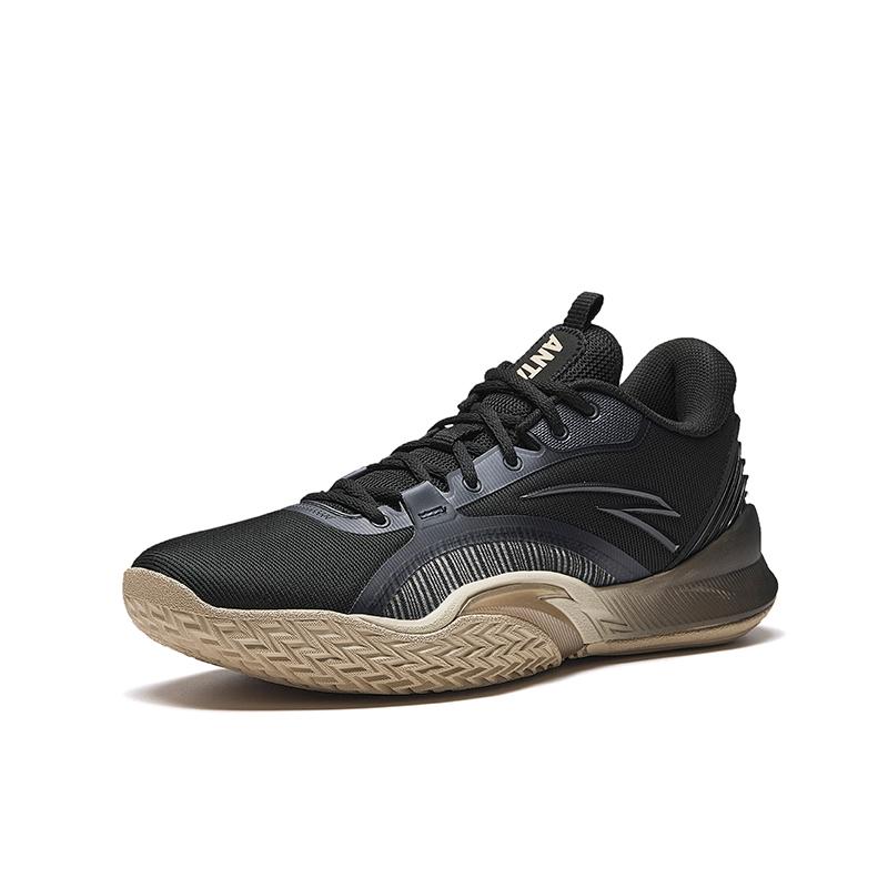 Anta Wind Tunnel 5 Basketball Shoes Comfortable Non-Slip Wear-Resistant Support Low-Top Men sneaker Black 112441107-4