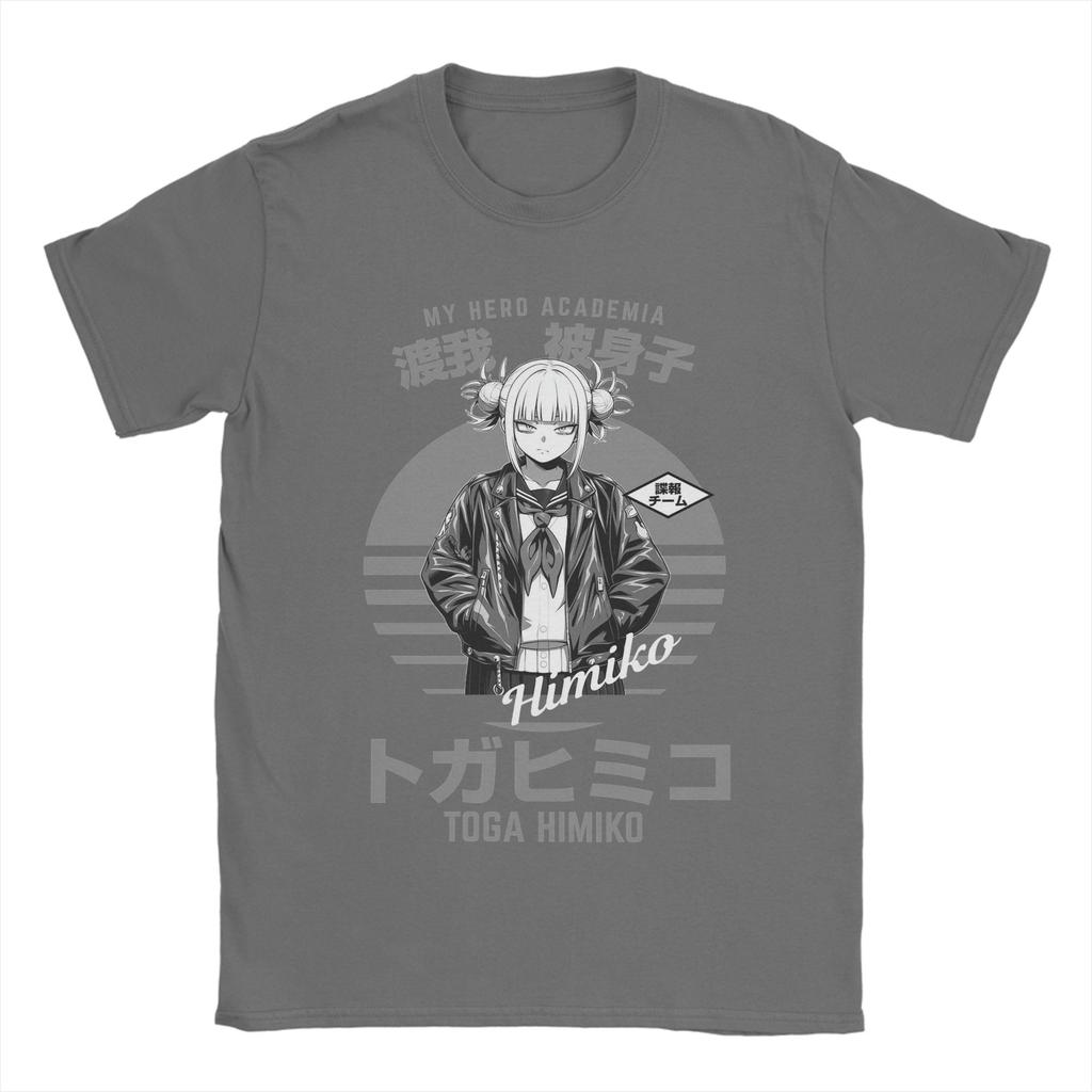 Mens Anime My Hero Academia Toga Himiko T Shirts Pure Cotton Clothes Vintage Short Sleeve O Neck Tees Gift Idea TShirts