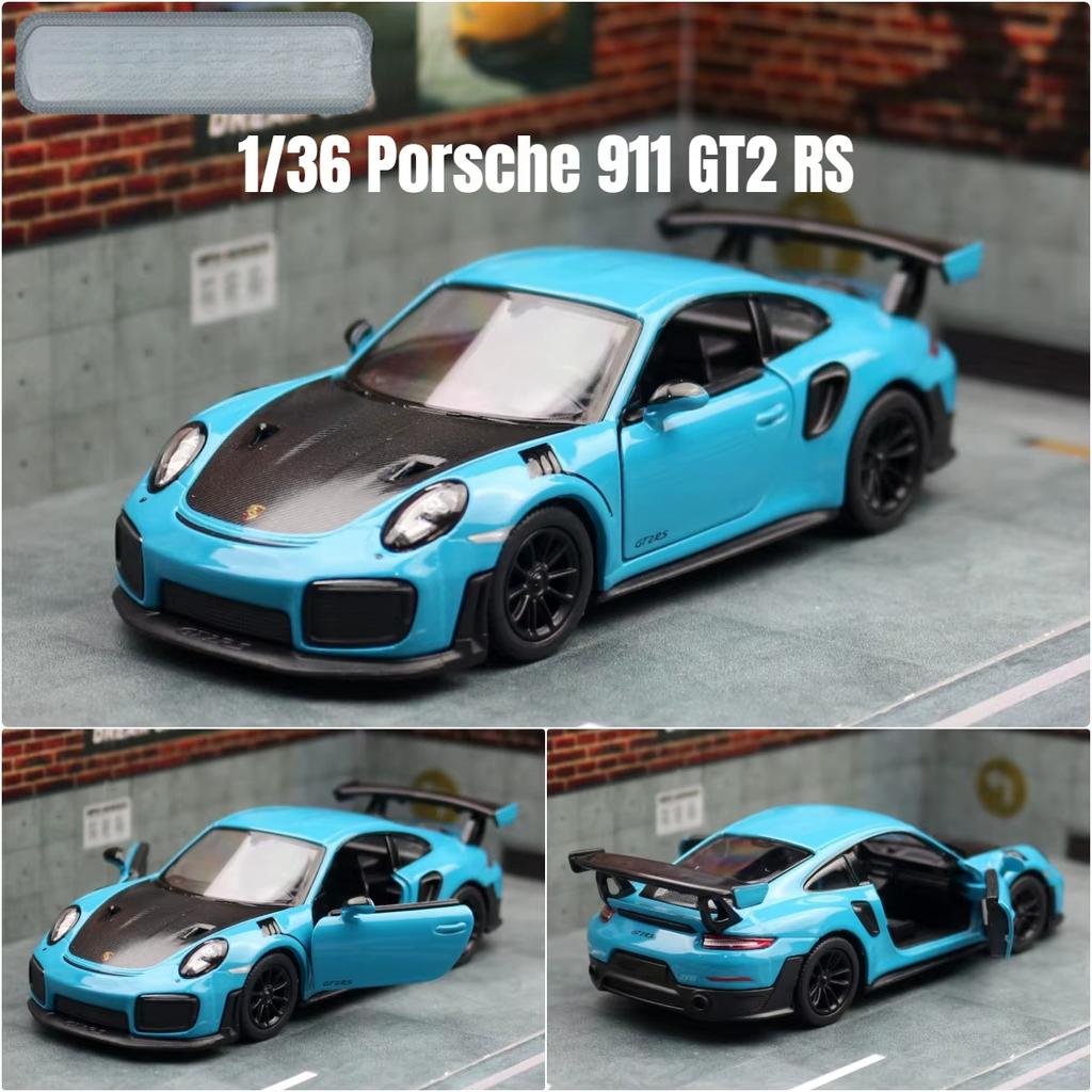 Toy Car Model 1/36 Porsche 911 GT2 RS Super Racing Alloy Diecast Miniature Vehicle Collection Gift for Children Boy Kid