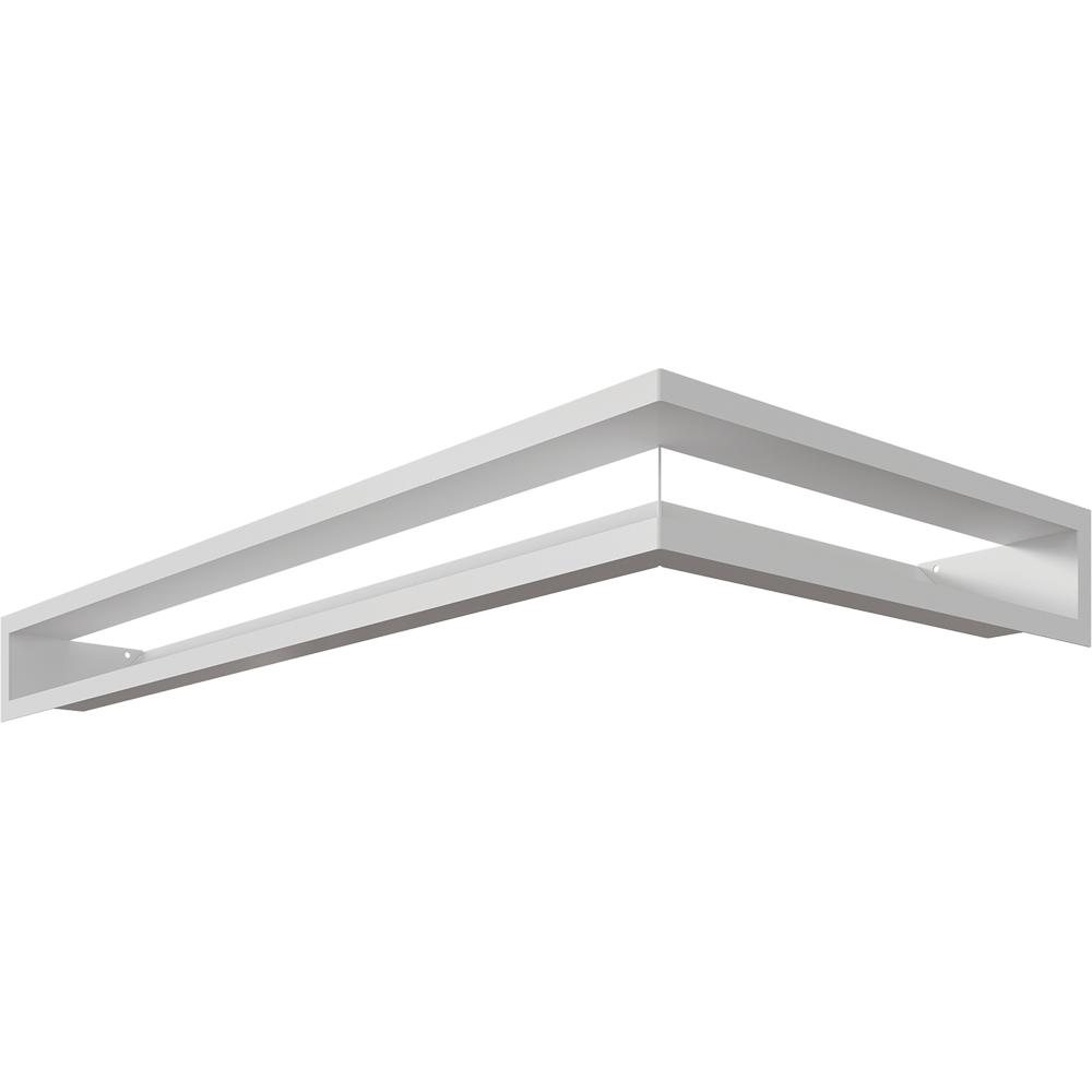 Fireplace grille KRATKI LUFT White 9x80x40 Left Ventilation Set 3 pcs
