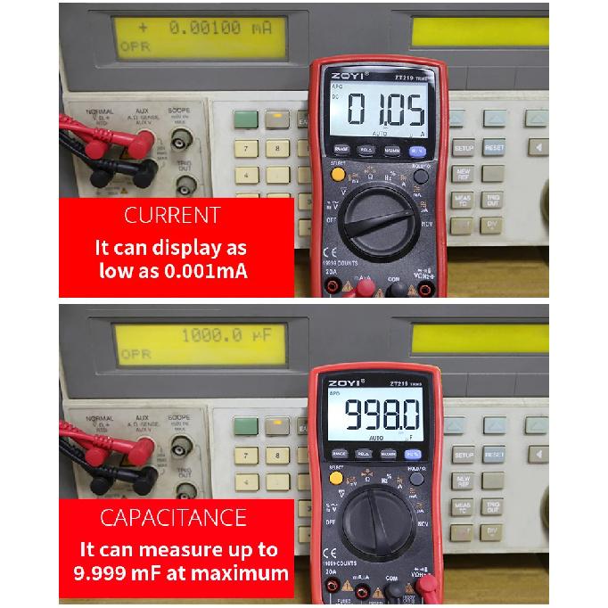 ZOYI Digital multimeter ZT-219 features four-digit semi-true RMS high-precision full-gear anti-burn multimeter 19999counts