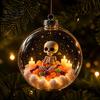Dormitory Festive Accessory Halloween Glowing Sphere, Lighted Clear Ball Ornament, Cute Witch Seasonal Home Decoration Cat, LED Hanging for