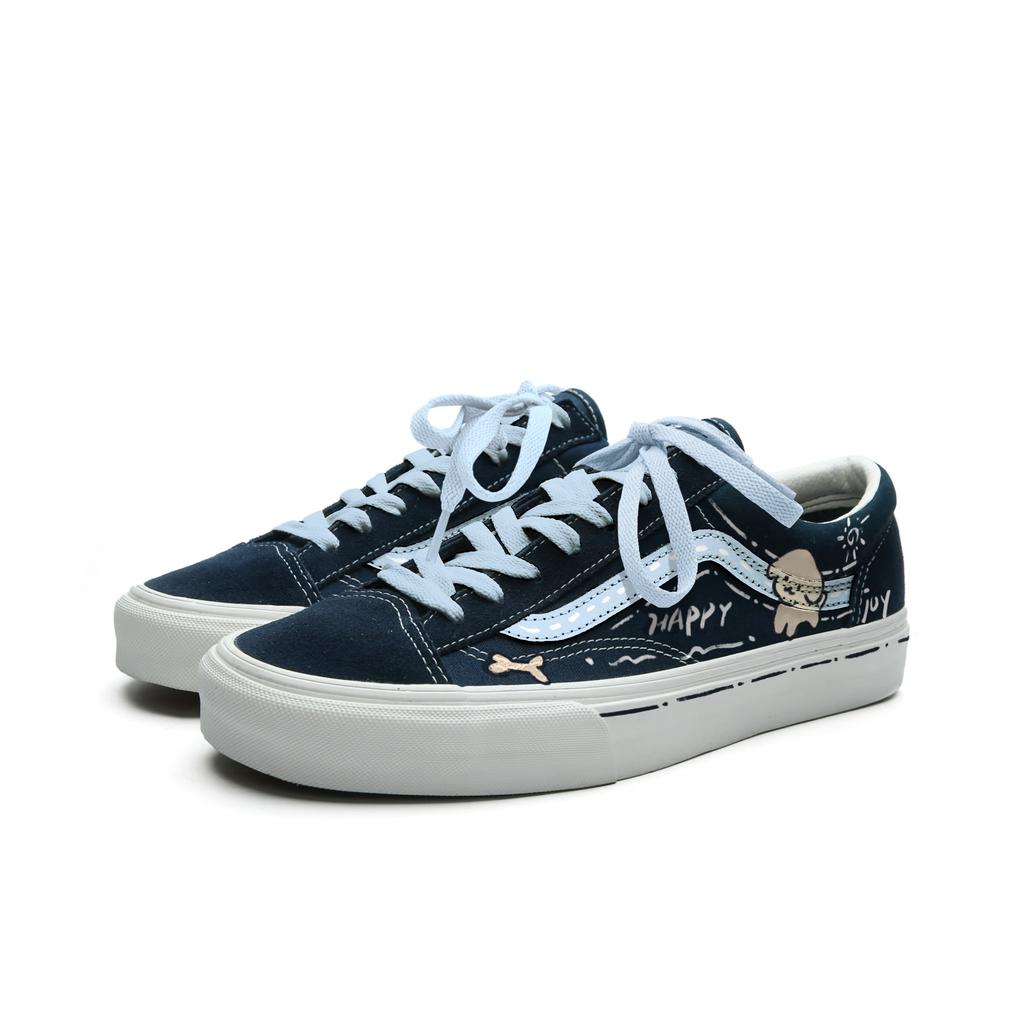 Vans Style 36 Abrasion Resistant Abrasion Resistant Low top Skateboard Shoes Unisex Light Blue VN0A3DZ3RFL(Team613-)