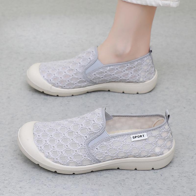 New summer mom shoes plus size women shoes breathable mesh shoes casual shoes comfortable walking shoes