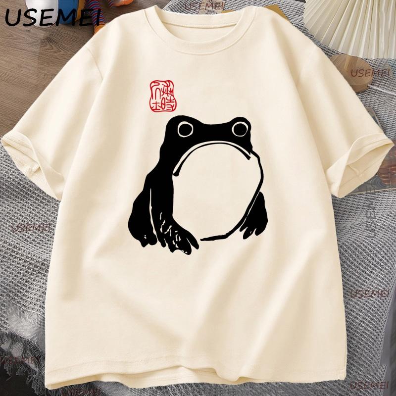 Japanese Frog Matsumoto Hoji Toad T Shirt Frog Lover TShirt Women Short Sleeve Y2k Clothes Unisex Clothing Casual High Quality Tee