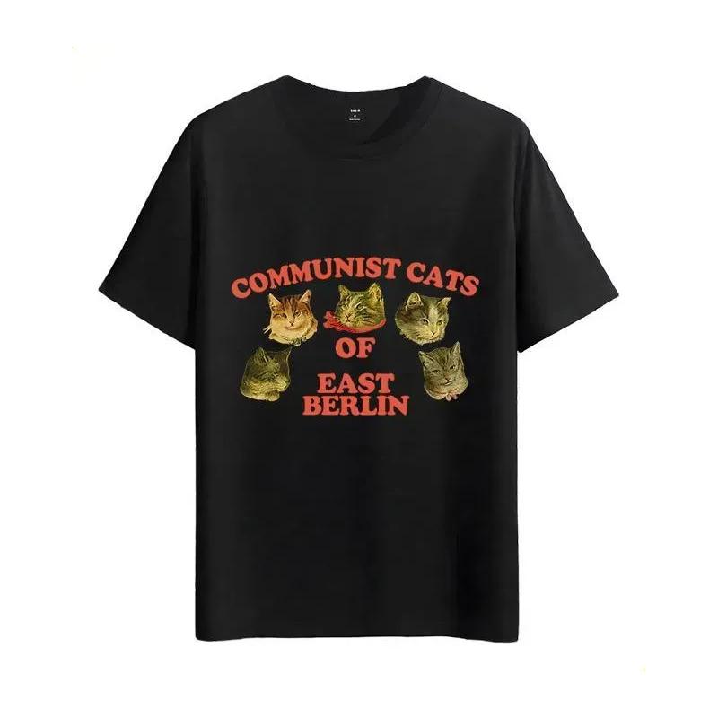 Camiseta Muscle Freaks Communist Cats Berlin Meme Style S
