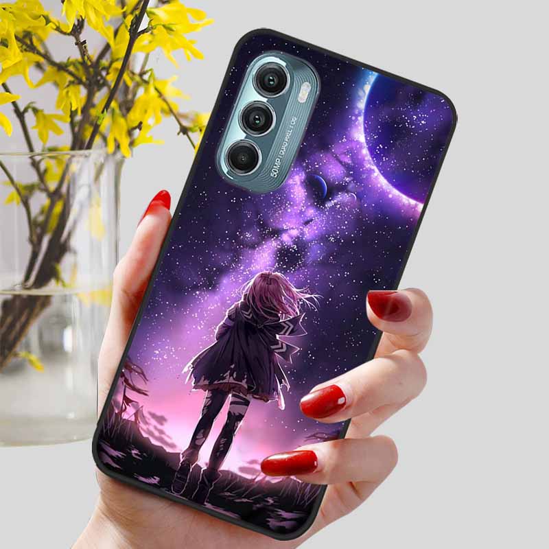 Fashion Lovely Cute Black TPU Silicone Phone Cover for Motorola Moto G Stylus 4G 5G 2022 Protect Soft Bumper Shells Coque Capa