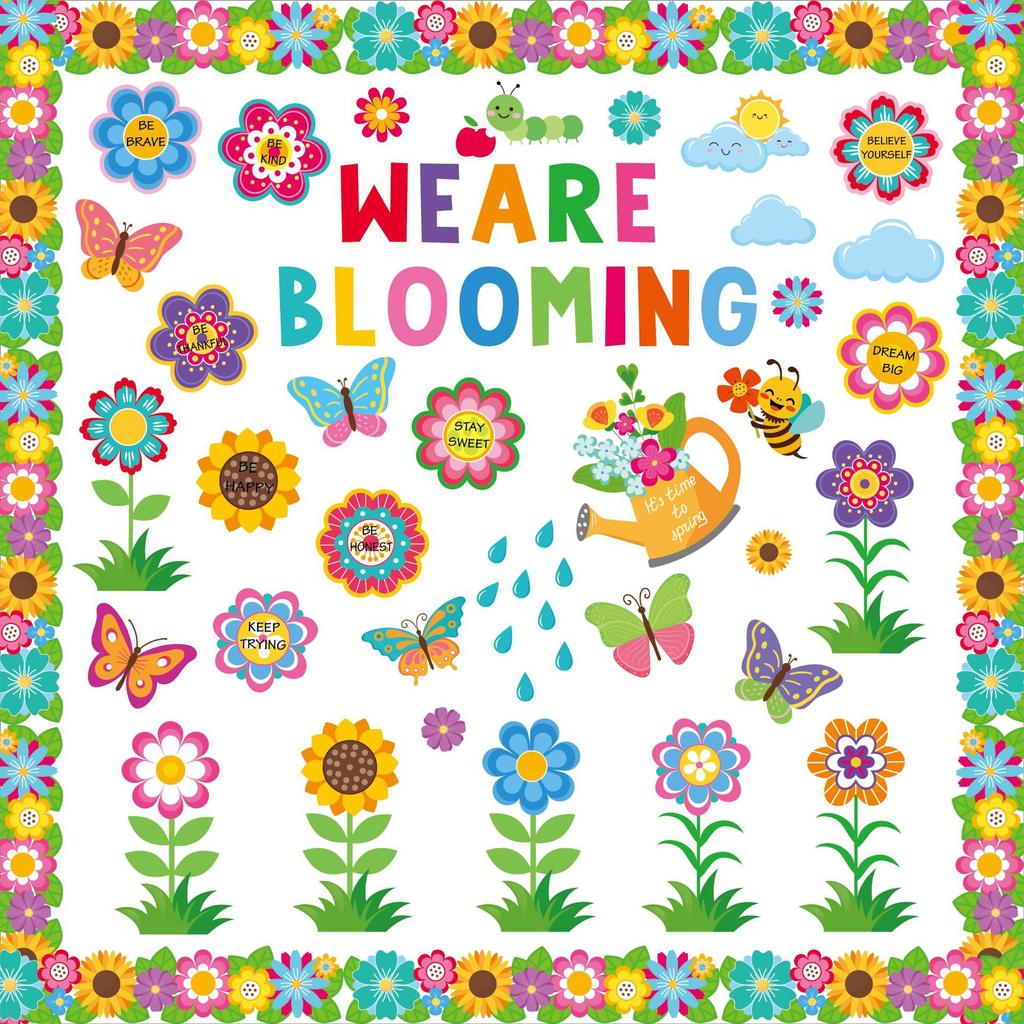 Sunflower Announcement Board Card Paper Bee Honeycomb School Classroom Party Supplies Decoration Bee Festival Wall Stickers