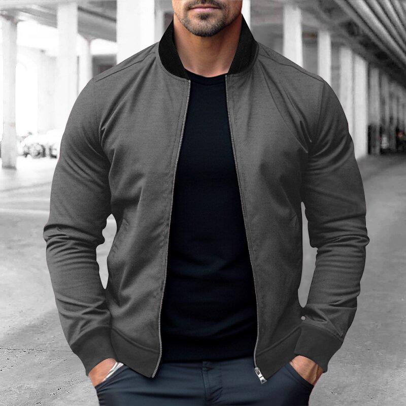 Men S Pilot Zip Jacket Slim Fit Outdoor Sport Coat Spring Autumn