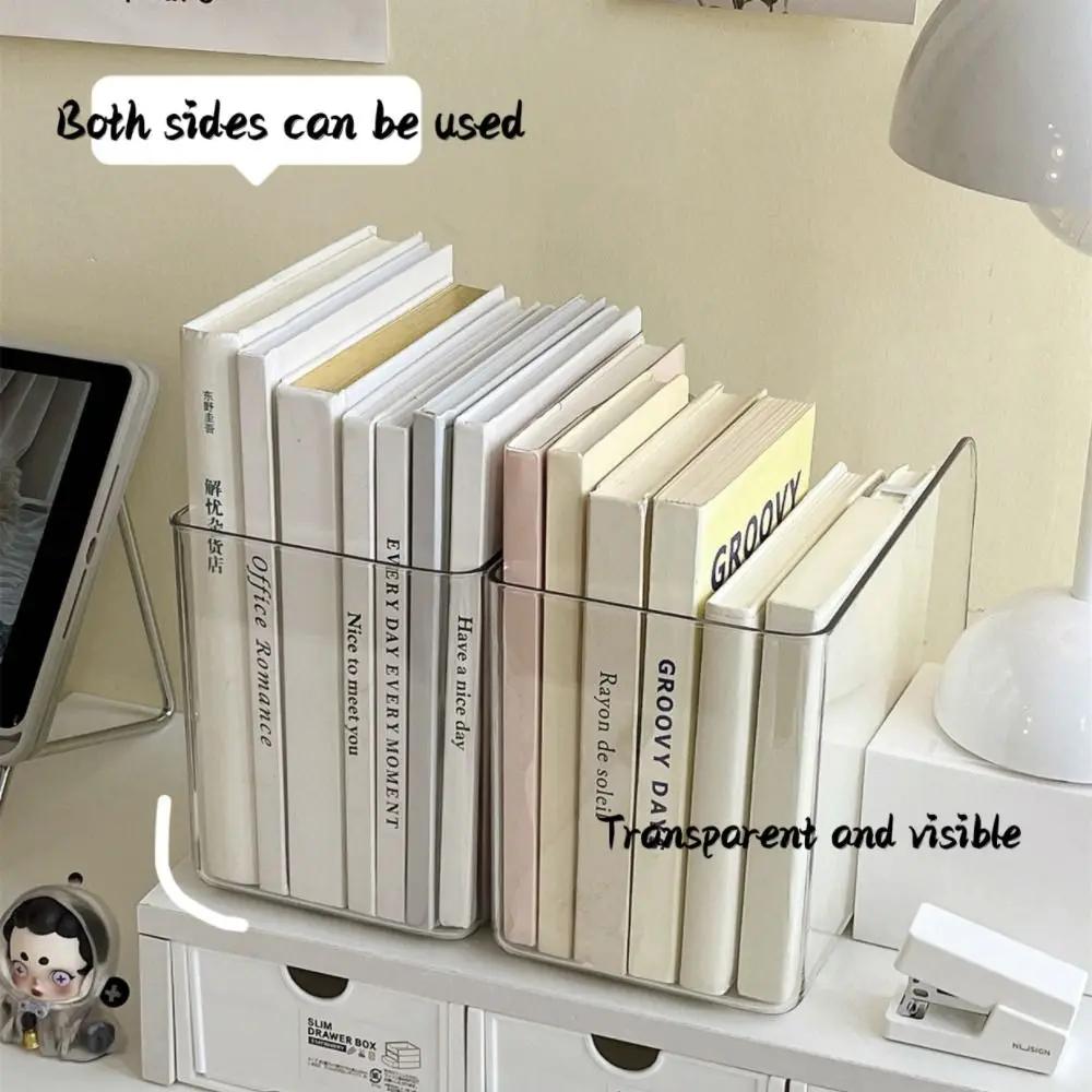 Portable Acrylic Book Stand Transparent Free Combination Bookshelf U-shaped Book Folder Desk Storage Rack Home Office Rack chiaro