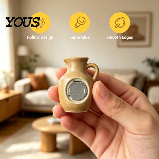 Strong Magnetic Note Holders Mini Ceramic Vase Fridge Magnets, Cute Tiny Flower Magnets for Small Planters Metal Surfaces Artificial Flowers,