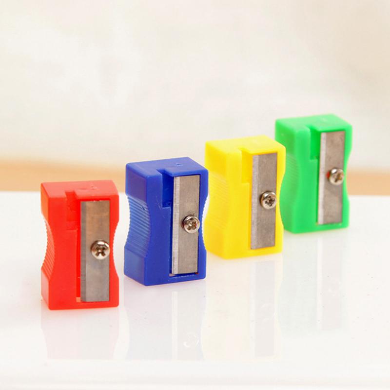 Rastgele Karışık Renkli Kalemtraş 5 Adet/Paket Çeşitli Plastik Tek Delikli Manuel Kalemtraşlar Okul Kırtasiye Malzemeleri ZYF