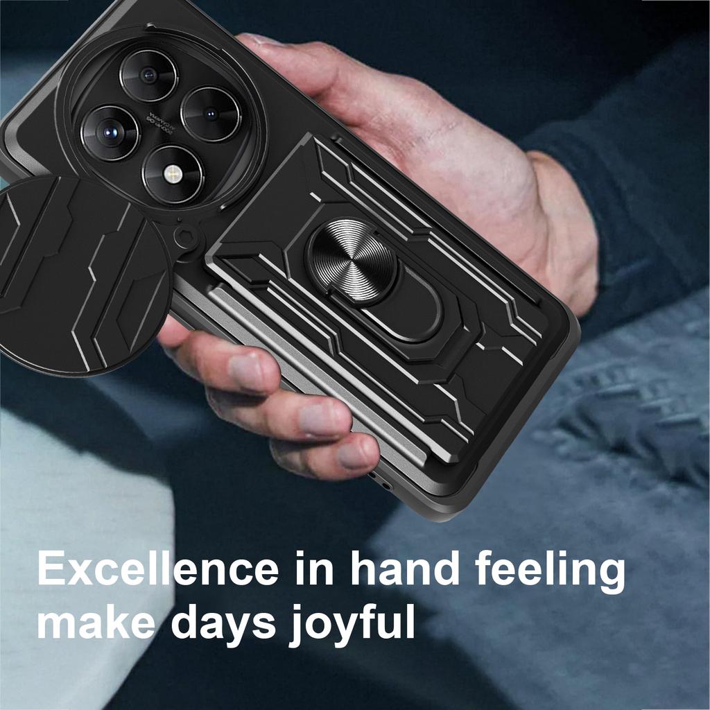 For Redmi Note 14 Pro+ Pro Plus/Redmi 14C/14R A4 A3 4G A3X Car Mounted Magnetic Rotating Ring Holder Card Slot Phone Case Shell