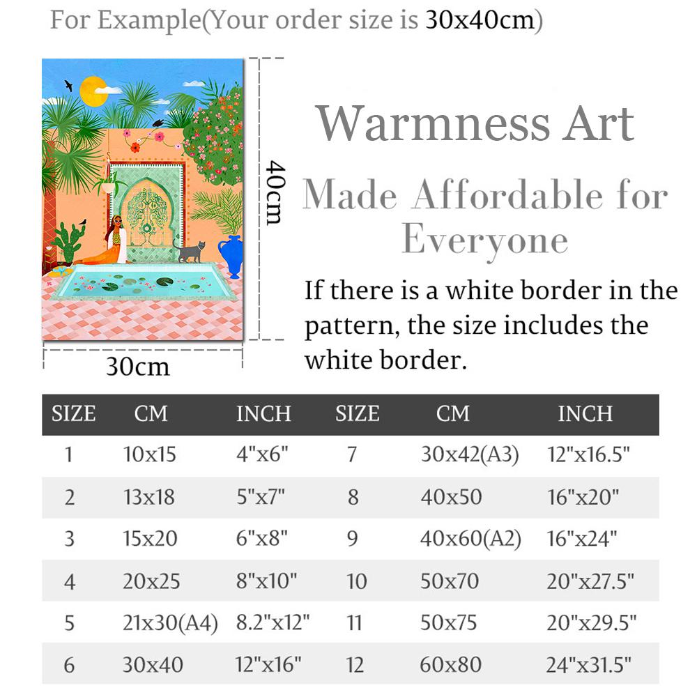 Tropical Jungle Plant Tiger Leopard Camel Wall Art Canvas Painting Girl Palm Grove of Marrakesh Poster Print Pictures Home Decor