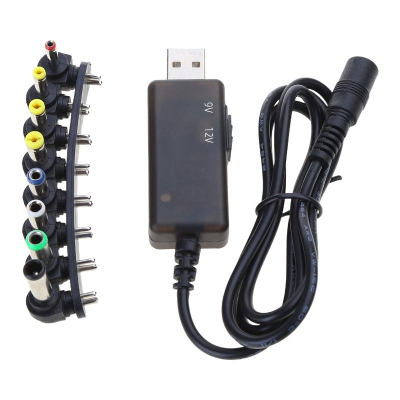 USB 5V į DC9V 12V Maitinimo Kabelis Maršrutizatoriams Garsiakalbiui USB į DC5.5x2.5mm 8 Adapteriai Įkrovimo Kabelis Maitinimo Laidas